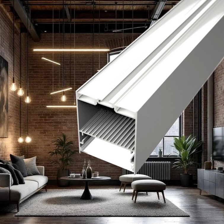 2m LED profile SUSPENDED 1 NEW WHITE