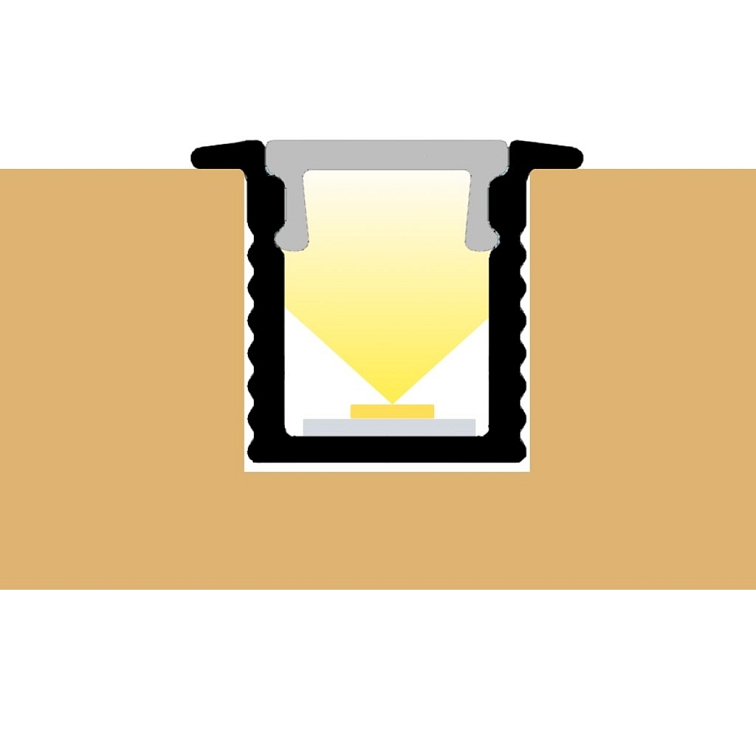 2m Slim RECESSED LED profile WHITE