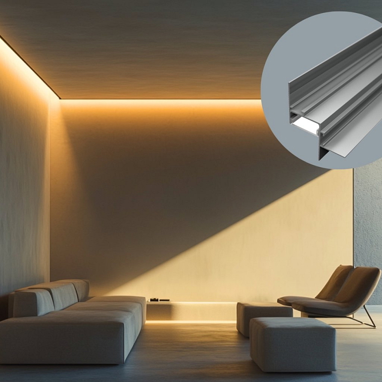 2m LED profile WALL-GLOW FULL