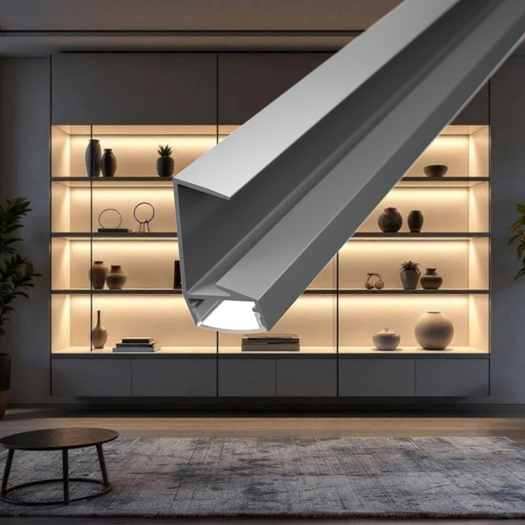 2m LED profile WOODEN SHELF