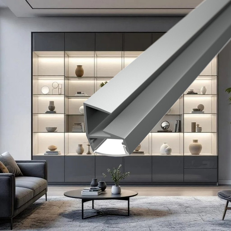 2m LED profile GLASS SHELF