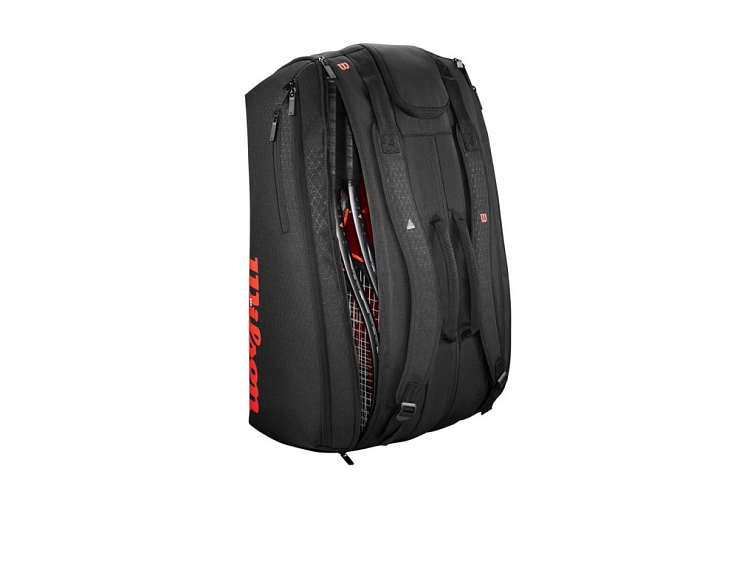 Tenisový bag Wilson Super Tour Clash V3 15Pk Black/Infrared
