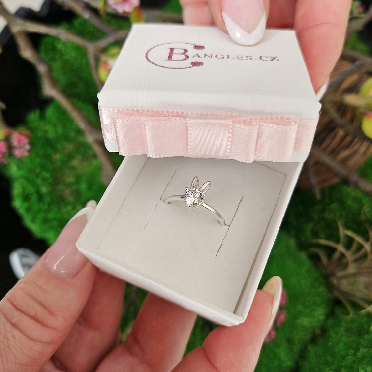 Prsten Zajíček stříbro 925