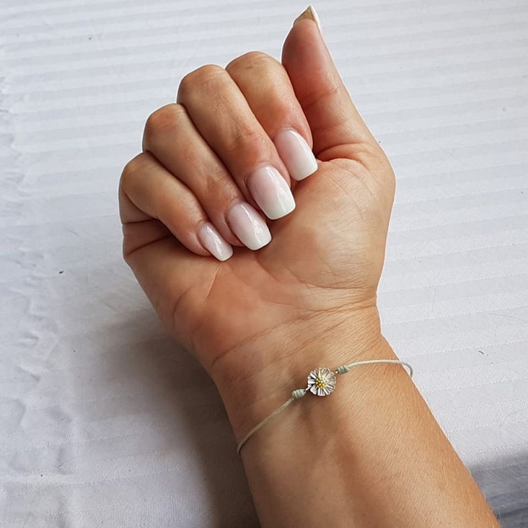 Náramek Kopretina & nylonová šňůrka