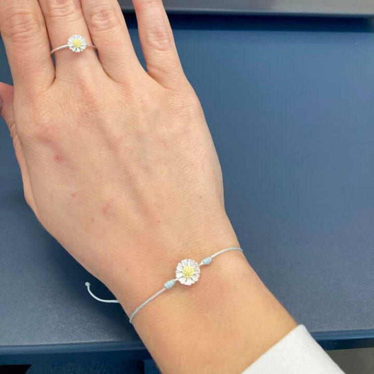 Náramek Kopretina & nylonová šňůrka